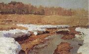 Isaac Levitan Spring,The Last Snow oil on canvas